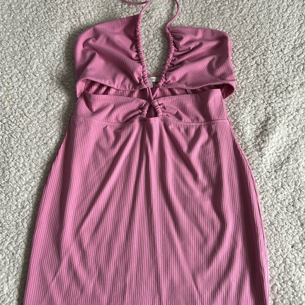 Pink Halter Neck Dress